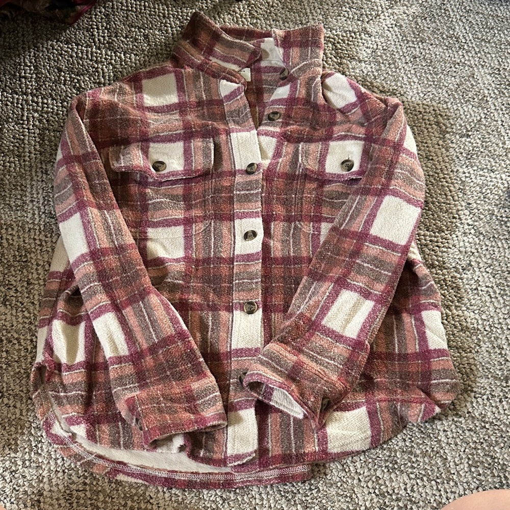 Plaid Button-Up Shirt